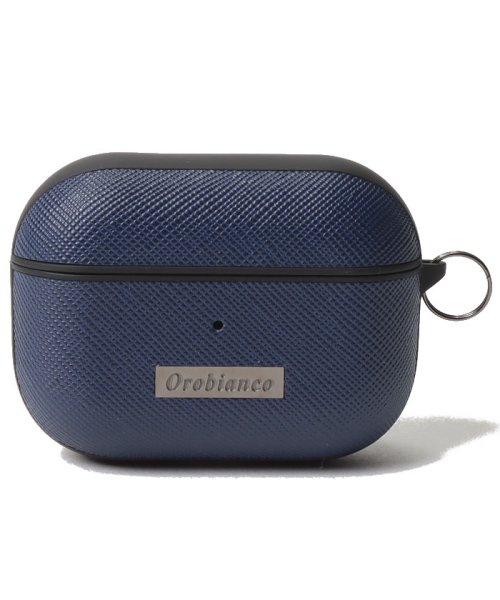 Orobianco（Smartphonecase）(オロビアンコ（スマホケース）)/スクエアプレート" PU Leather AirPods Pro Case/D.BLUE