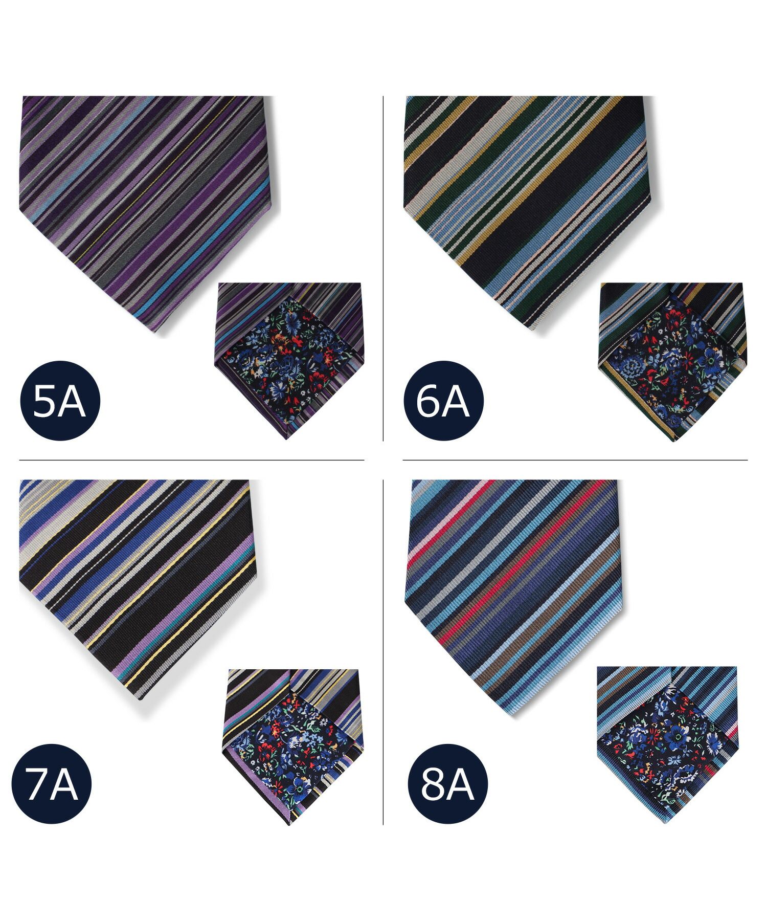 Paul Smith ネクタイピン/カフリンクス セット 白黒ボーダー