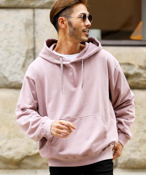 ピグメント加工裏毛ビッグシルエットプルパーカー パーカー メンズ スウェット プルオーバー プルパーカー トップス ビッグシルエット ジギーズショップ Jiggys Shop Magaseek