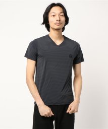 aimoha(aimoha（アイモハ）)/Vネック 半袖インナーTシャツ/ブラック