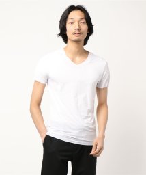 aimoha(aimoha（アイモハ）)/Vネック半袖インナーTシャツ/ホワイト