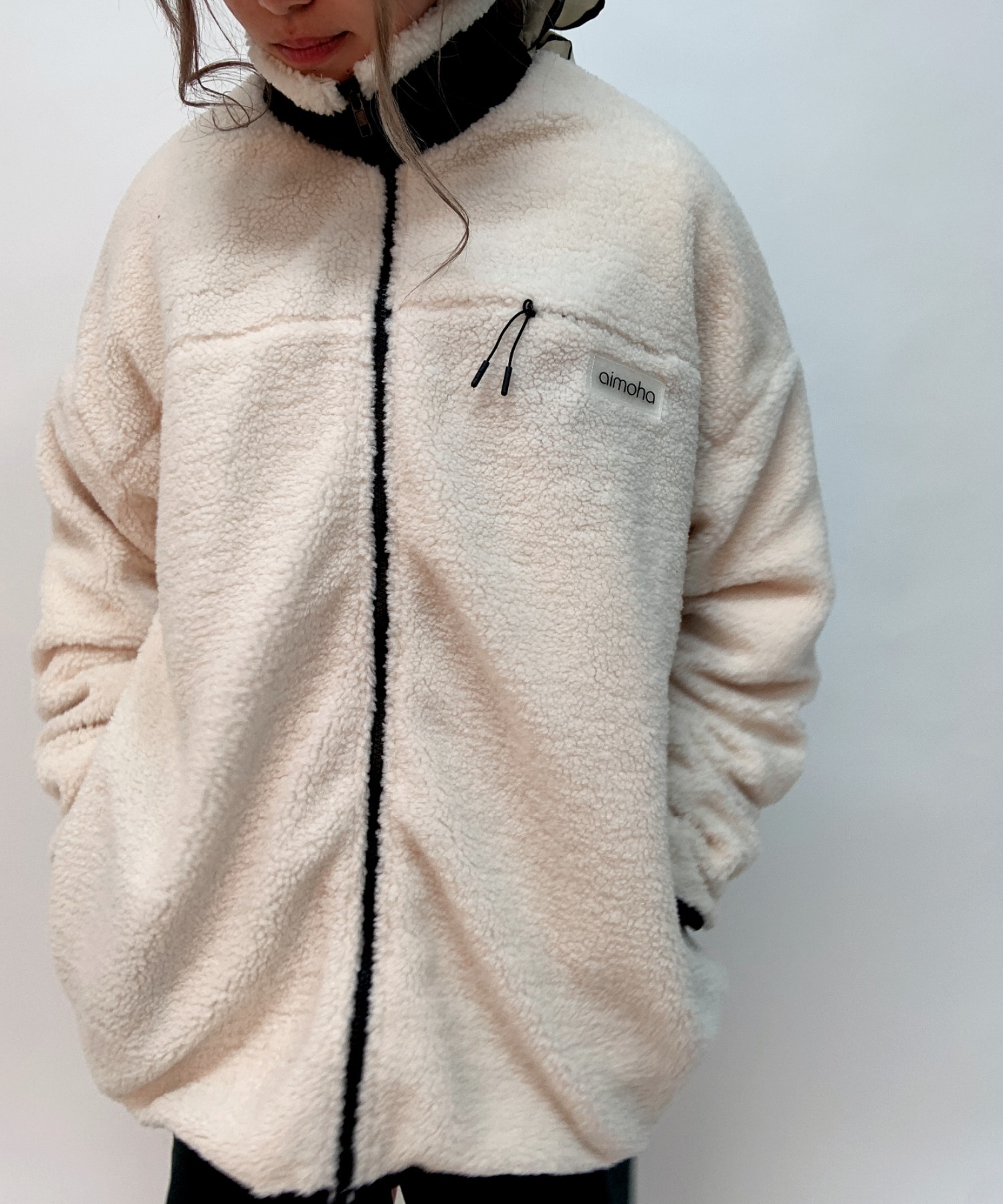 人気商品超目玉 目玉商品 aimoha 『アイモハ』ボアジャンパー ビック