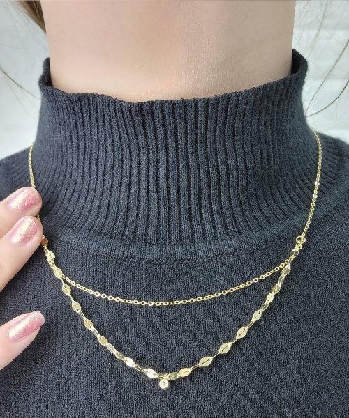 セール ダブルネックレス レディース 春 夏 秋 冬 大人 アクセサリー アジャスター付 フォーマル 結婚式 披露宴 二次会 お呼ばれ ゴールド シルバー フリーサイズ レースレディース Lace Ladies Magaseek