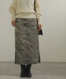 AULI(アウリィ)/【低身長向けサイズ】PJジャカードタイトスカート/ダークグレー