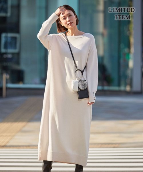 セール Web 一部店舗限定 コットンブレンドメリノウール ワンピース Icb 大きいサイズ Icb Large Size Magaseek