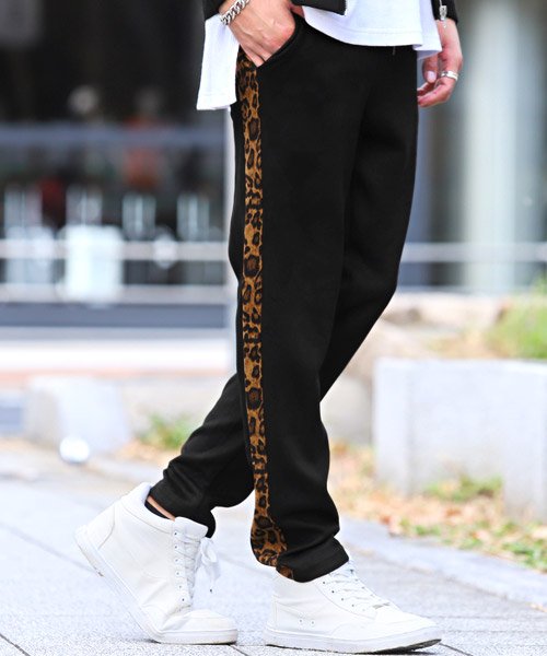 ヒョウ柄スウェードサイドラインイージーパンツ ジョガーパンツ メンズ スウェード ヒョウ柄 総柄 レオパード 秋冬 ラグスタイル Luxstyle Magaseek ヒョウ柄スウェードサイドラインイージーパンツ ジョガーパンツ メンズ スウェード ヒョウ柄 総柄 レオパード 秋冬 ラグスタイル Luxstyle Magaseek