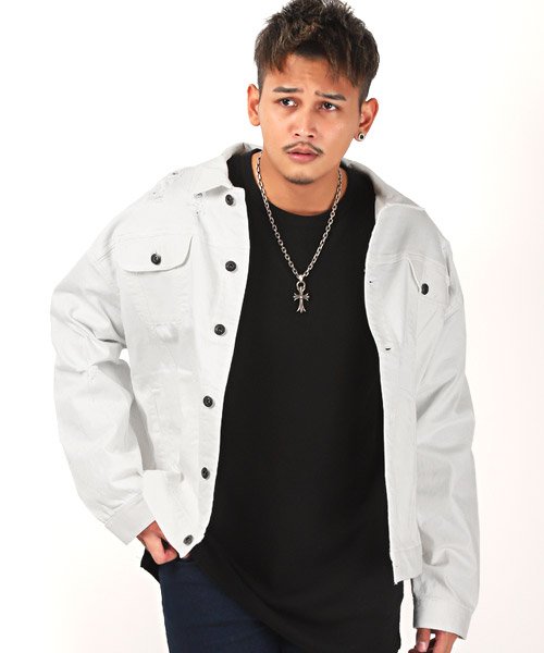 セール ラグスタイル Luxstyle カツラギストレッチgジャン デニムジャケット メンズ Gジャン ジャケット ストレッチ Magaseek