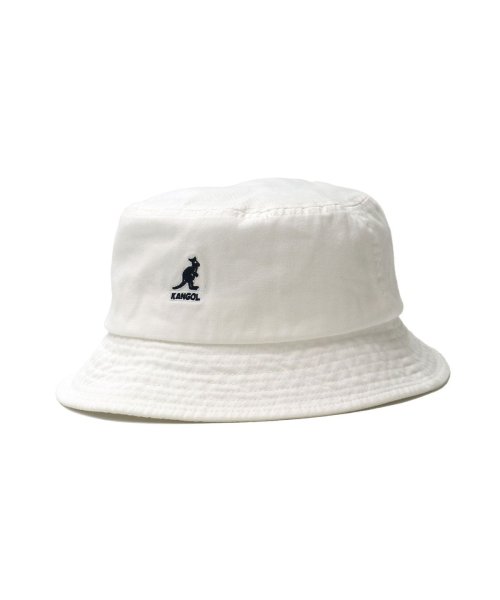 KANGOL(KANGOL)/カンゴール バケットハット KANGOL Washed Bucket 帽子 バケット バケハ ロゴ アウトドア キャンプ フェス 旅行 100－169215/ホワイト