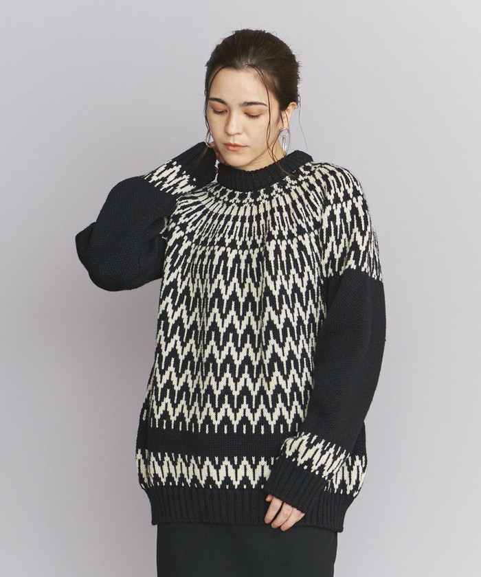 【別注】＜Guernsey Woollens＞ノルディックニットプルオーバー