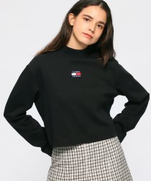 TOMMY JEANS(トミージーンズ)/【WEB限定】フラッグロゴモックネックプルオーバー/ブラック