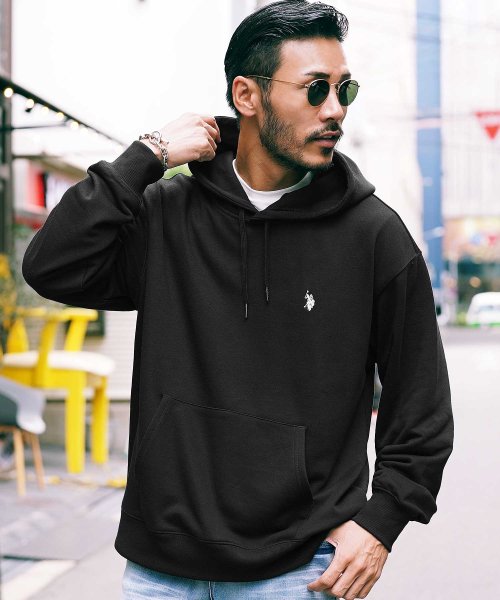 セール ジギーズショップ Jiggys Shop U S Polo Assn ブランド別注裏毛プルオーバーパーカー ブランド フーディ スウェット プルパーカー メンズ ビッグシルエット オーバーサイズ Magaseek