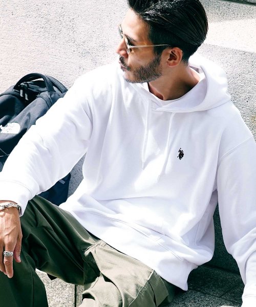 セール ジギーズショップ Jiggys Shop U S Polo Assn ブランド別注裏毛プルオーバーパーカー ブランド フーディ スウェット プルパーカー メンズ ビッグシルエット オーバーサイズ Magaseek