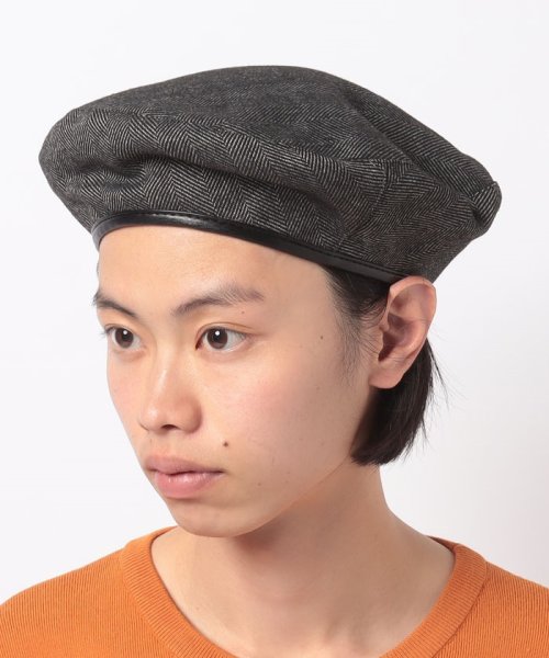 B.C STOCK　OUTLET(ベーセーストックアウトレット)/bcori piping beret/ブラックA