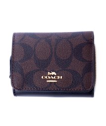 COACH(コーチ)/COACH OUTLET　7331　三つ折り財布/ブラウン×ブラック