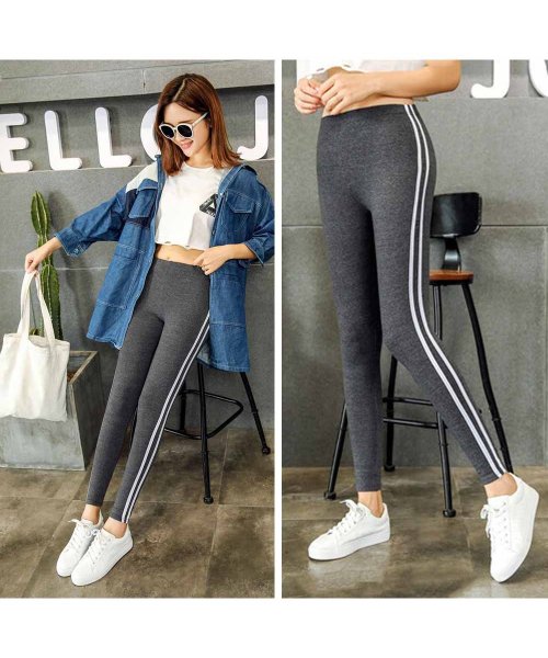 サイドライン パンツ レディース レギンスパンツ 韓国ファッション ジャージ サイドライン スウェット スウェットパンツ部屋着 ルームウエア スポーツミックス ジュノア Junoah Magaseek
