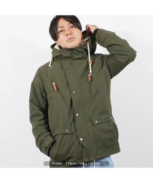 1111clothing(ワンフォークロージング)/マウンテンパーカー メンズ ボア パーカー レディース フードブルゾン◆3WAY マウンテンパーカー◆マンパー ブルゾン アウター フード ジャケット 裏ボア /カーキ