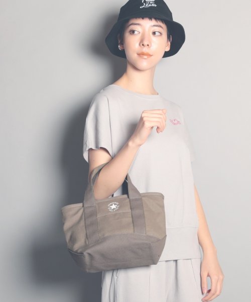 MAISON mou(メゾンムー)/【CONVERSE/コンバース】canvasS tote/キャンバスSトートバッグ/カーキ