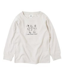 devirock(デビロック)/デビラボ ベビー袖リブ長袖Tシャツ/ライトグレー