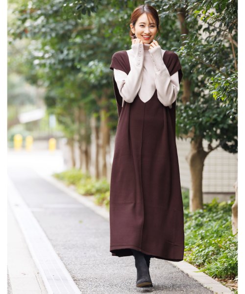セール ジャンスカ風 ニットワンピース レディース V開きニットワンピ ロング丈 重ね着ワンピ ミリアンデニ Mili An Deni Magaseek セール ジャンスカ風 ニットワンピース レディース V開きニットワンピ ロング丈 重ね着ワンピ ミリアンデニ Mili An Deni Magaseek