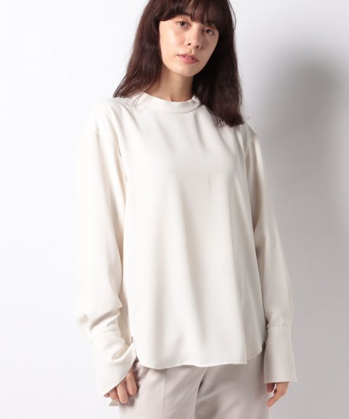 MICA&DEAL(マイカアンドディール)/stand collar blouse/OFF WHITE