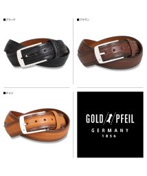 GOLD PFEIL/ゴールドファイル GOLD PFEIL ベルト メンズ 本革 LEATHER BELT ブラック ブラウン ダークブラウン 黒 GB53610/504266938