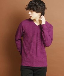 MK homme(エムケーオム)/ステラーリンクスVネック長袖カットソー/パープル