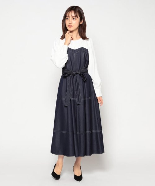 お得な情報満載 長袖ビスチェワンピース ワンピース ドレス