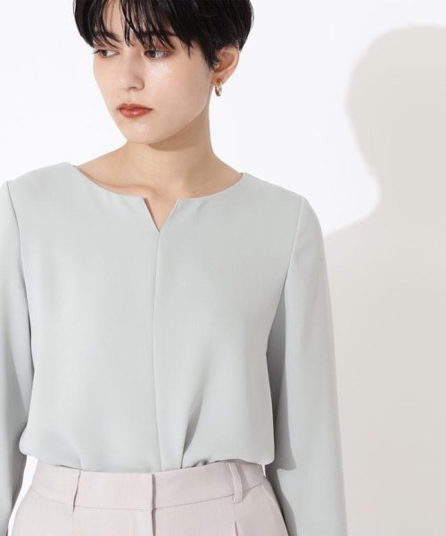 キーネックブラウス ナチュラルビューティーベーシック Natural Beauty Basic Magaseek