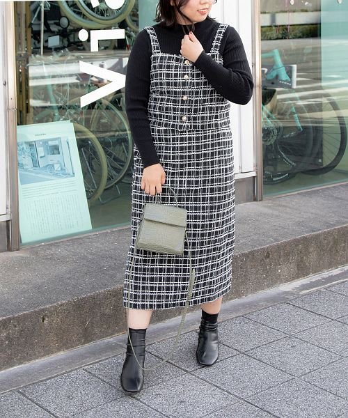 ツイードビスチェ ロングスカートセット クレット 大きいサイズ Clette Magaseek