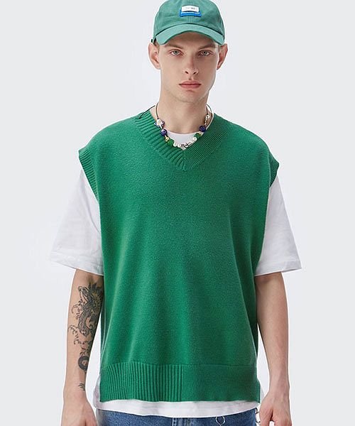 Lazy Tokyo ニットベスト ジレ トップス メンズ オーバーサイズ ビッグシルエット ニット カジュアル ブラック ベージュ ホワイト オフホワイト グ エスビーセレクト Sb Select Magaseek Lazy Tokyo ニットベスト ジレ トップス メンズ オーバーサイズ ビッグシルエット ニット カジュアル ブラック ベージュ ホワイト オフホワイト グ エスビーセレクト Sb Select Magaseek