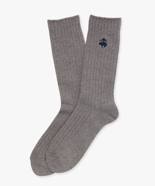 Brooks Brothers(ブルックス ブラザーズ（メンズ）)/GF　コットンブレンド　クルーソックス/GREY