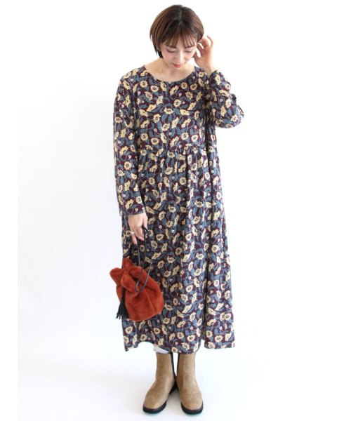 セール Lugnoncure レトロ花柄サックワンピース テチチ Te Chichi Magaseek