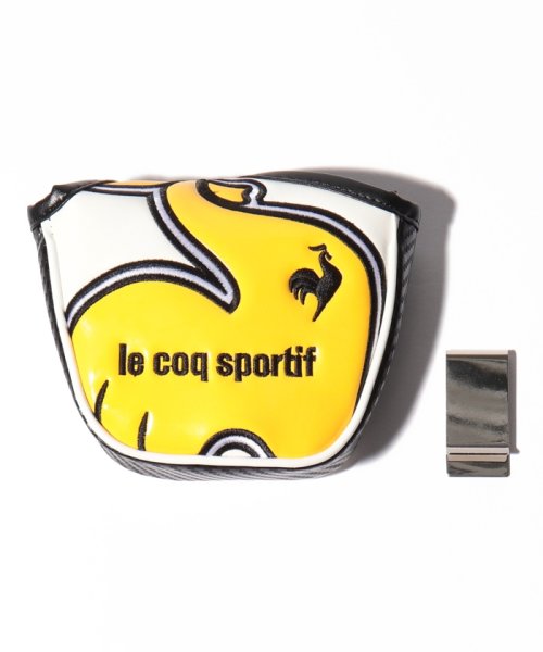 le coq sportif GOLF (ルコックスポルティフ（ゴルフ）)/マグネット式異型ヘッド対応パターカバー/ホワイト×イエロー