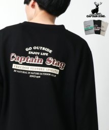 MARUKAWA(マルカワ)/【CAPTAIN STAG】キャプテン スタッグ 裏起毛 バック プリント スウェット トレーナー/ブラック