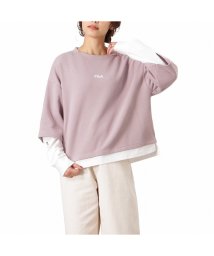 MAC HOUSE(women)(マックハウス（レディース）)/FILA フィラ フェイクレイヤードトレーナー FL1949/パープル