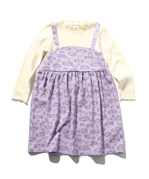 セール すみっコぐらし 総柄ドッキングワンピ シューラルーキッズ Shoo La Rue Kids Magaseek