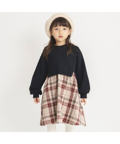 セール チェック柄ドッキングワンピース ブランシェス Branshes Magaseek