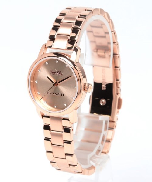 セール Coach コーチ Grand グランド レディース クォーツ ピンクゴールド ピンク 28ｍｍ ステンレス 生活防水 コーチ Coach Magaseek