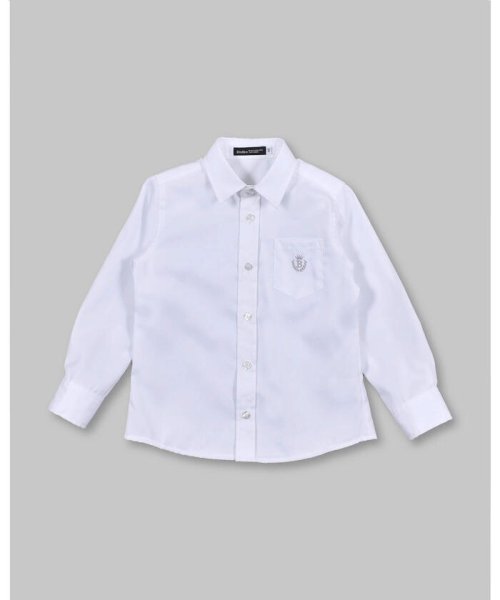 BeBe(ベベ)/フォーマル ロゴ 刺繍 オックス シャツ (110~130cm)/ホワイト
