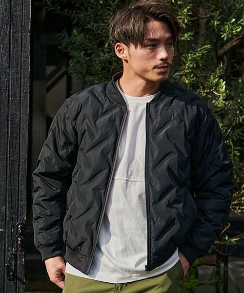 Cavaria 撥水シームレスma 1ジャケット アウター メンズ ブルゾン ブランド シームレス 撥水 Ma1 ダウン 中綿 ブルゾン 軽量 軽い 防寒 ス キャバリア Cavaria Magaseek