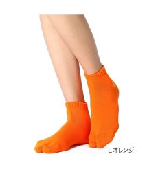 fukuske(フクスケ)/福助 公式 靴下 ソックス レディース フクスケ 足袋型 パイル スニーカー スニーカーソックス ショート ショートソックス<br>22.5－24.5cm 31/ライトオレンジ