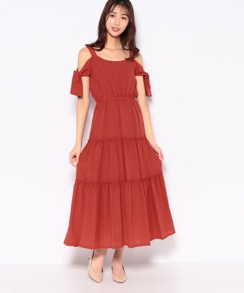 セール Offprice Ec Offprice Ec Supreme La La シュープリームララ カタリボンオフショルワンピース Magaseek