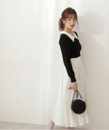 ドットスカートニットワンピース プロポーション ボディドレッシング Proportion Body Dressing Magaseek
