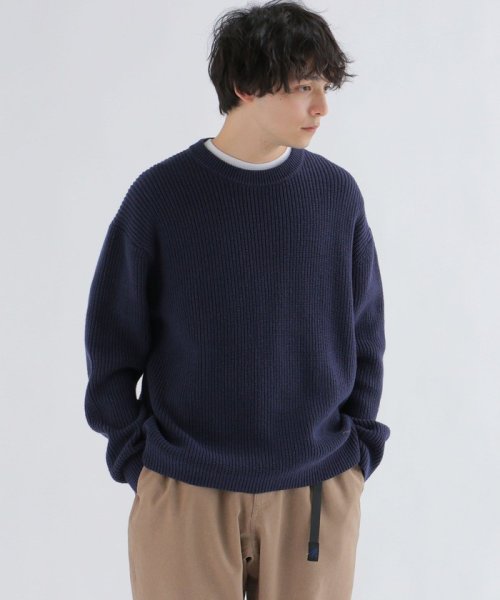 セール Ships Any ウォッシャブル リラックス アゼ クルーネック プルオーバー ニット シップス エニィ メンズ Ships Any Mens Magaseek