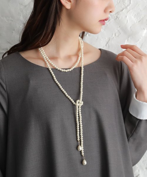 パールデザインロングネックレス オシャレウォーカー Osharewalker Magaseek