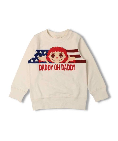DaddyOhDaddy(ダディオダディ)/【子供服】 Daddy Oh Daddy (ダディオダディ) 日本製ダディコミニ裏毛トレーナー 80cm～140cm V16605/ホワイト