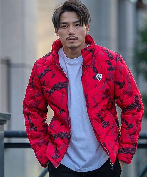 セール Viola 総柄フルジップ長袖中綿ジャケット メンズ アウター ダウンジャケット ジップアップ 総柄 フルジップ 羽織 タイト キレイめ カジュアル 大人 上品 ヴィオラ Viola Magaseek