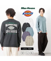MAC HOUSE(men)(マックハウス（メンズ）)/Dickies ディッキーズ プリントロングスリーブTシャツ 2178－0531/チャコール