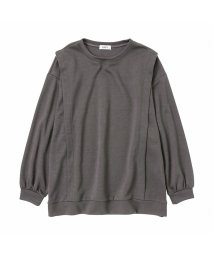 MAC HOUSE(women)/[大きいサイズ] NAVY ネイビー ポンチ素材 MVS肩タックプルオーバー クイーンサイズ 115426150/504446404