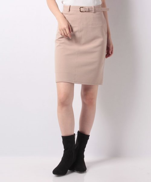 ベルト付ミラノリブ風ステッチ入りタイトスカート サリア Salire Magaseek